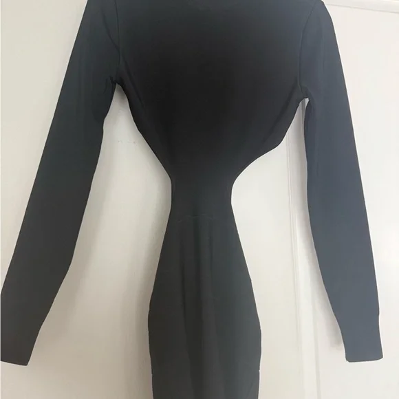 Herve Leger Black Long Sleeve Cut-Out Dress - threedaughtersproperties.com